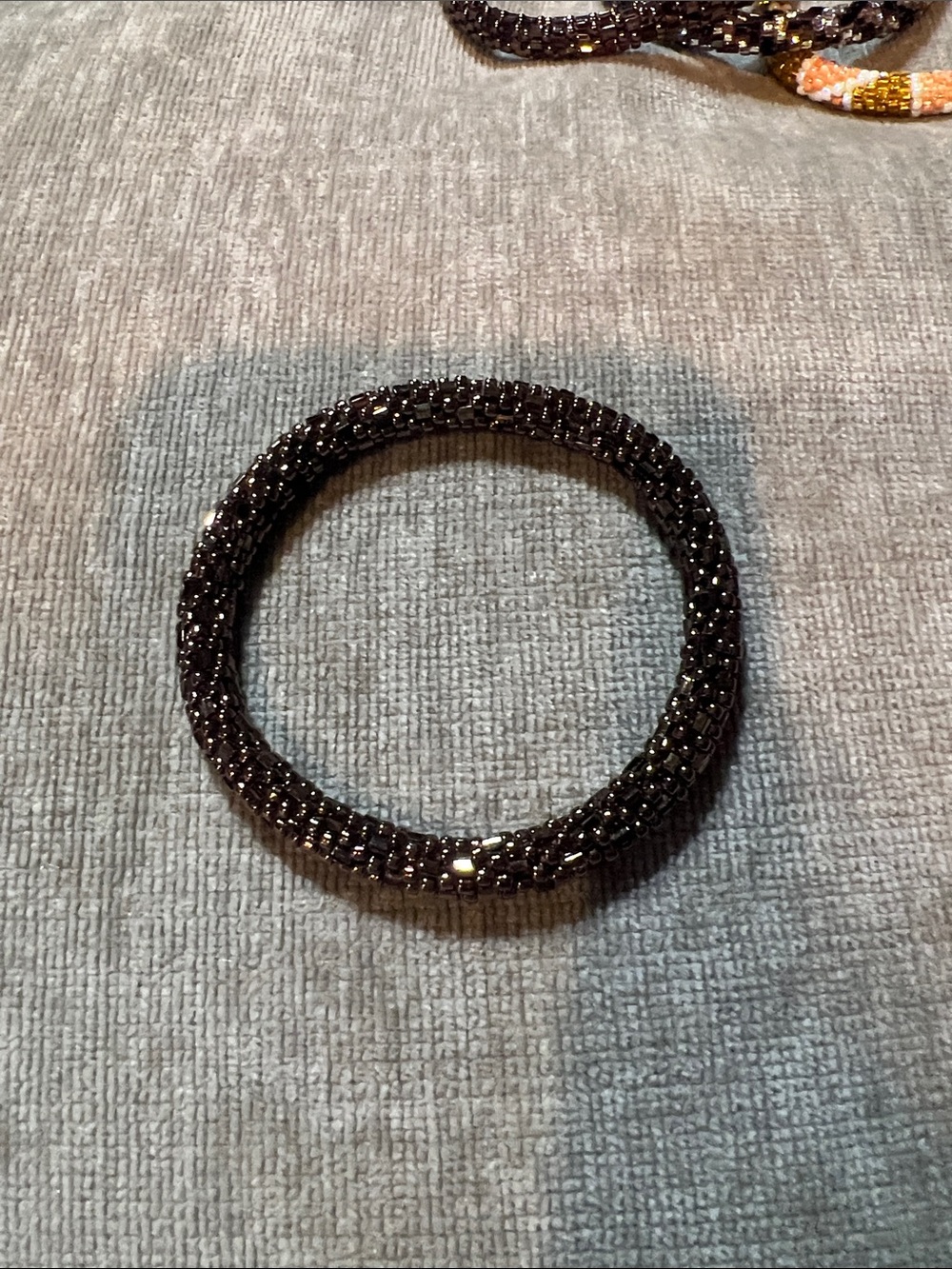 Sparkling Hematite Beaded Stretch Bracelet - Women